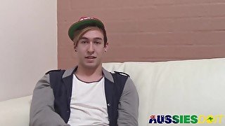 Young Australian Gay Jesse Jerks His Dick With Fleshlight