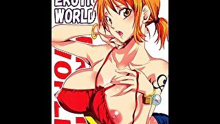 ONE PIECE - BOTH HOLES FILLED IN THREESOME WITH HORNY NAMI