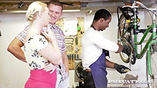 Crystal Swift and Bambi Bella Curvy Busty Babes Let Loose In the Workshop - Private