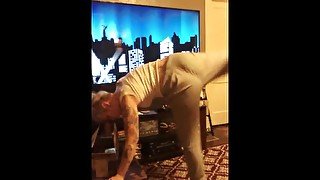 Sexy Kitty Havok stretching and yoga