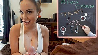 French stepmom teaches sex ed - part 1