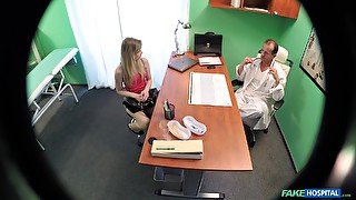 Hidden camera at the fake hospital films Angela Terra getting fucked