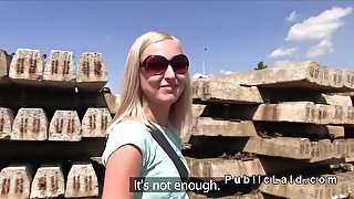 Slim Czech Blondebangs Pov Outdoor In Public