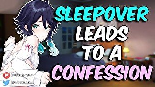 [ASMR] Sleepover with Femboy Friend Ends with a CONFESSION