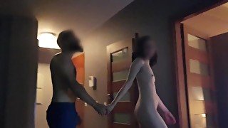 Wife leads her lover to the bedroom during vacation trip