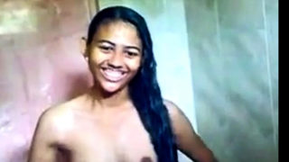 indian teen in shower with her bf