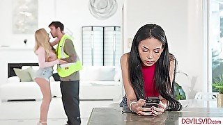Bianca Bangs, Nade Nasty And Danielle Renae - Teen 18+ Babe Watching Stepmom Fucked By Bf