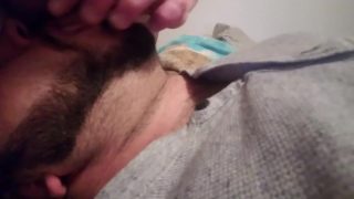 StepDaddy bear face fucking slave stepson throat