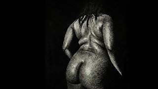 Erotic Art of a Sexy Indian Desi BBW Chubby Woman showing her sexy curves & big Ass in Ambient sound