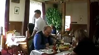 Fucked In Public Restaurant Threesome - LostFucker