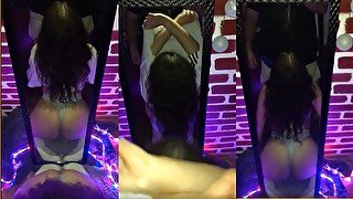 Mirror blowjob amazing big ass