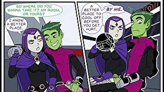 Teen Titans Emotobat Sickness Part 4 - Threesome Robin with Vin and Starfire