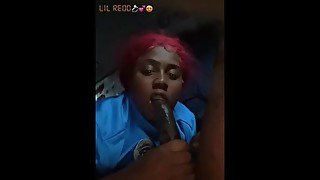 Ebony BBW Sucks BBC In Backseat