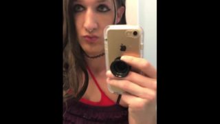 Crossdresser Looking In Mirror (Loop)