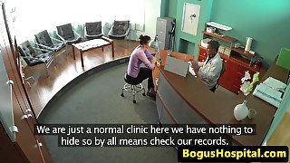 Rimmed euro bent over and fucked by doctor