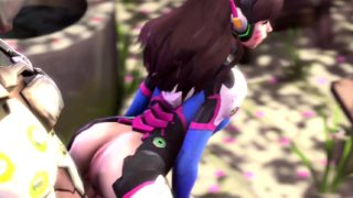 3D DVa Gets a Huge Dick in Her Cunt