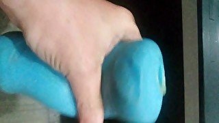 Jerking off with a blowjob sex toy until I cum