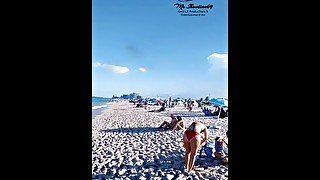 Mr Showtime69 walking Haulover Nude Beach Miami