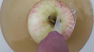 Piss on an apple