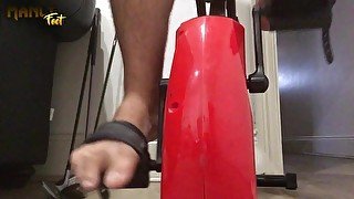 I’LL LET YOU FINISH ON MY FEET - BAREFOOT BIKE RIDING - MANLYFOOT - EXERCISE BIKE 🦶 🚲