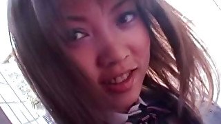 This Japanese chick does not waste time when is horny as fuck