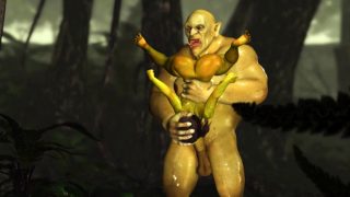 Crazy sex in enchanted forest! Huge cock and female goblin