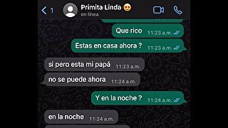 CONVERSACIONES CALIENTES DE WHATSAPP CON MI PRIMA