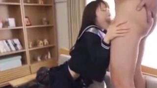 Japanese blowjob amateur fucked for this lucky guy