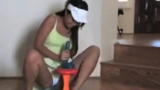 ASIAN TEEN PLAY WITH  BIG DILDO