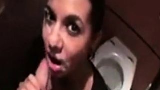 british girl facial in pub toilet