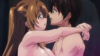 Busty Japanese anime coed tittyfucking and facial cumming