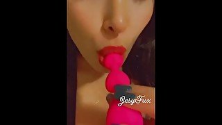 Playing with my anal toy