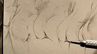 Night draw - multiple delicious natural butts