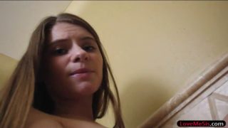 Cute teen babe pounded doggystyle by her nasty stepbro