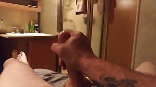 Male masturbation cumshot