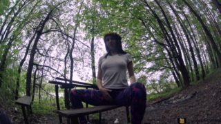 Masturbation in a quiet forest