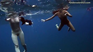 Submerged Hot Babes Underwater