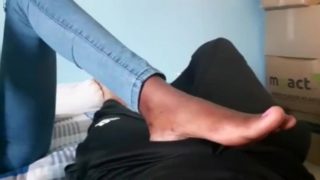 Ebony footjob 2