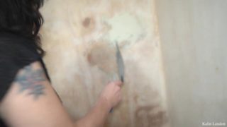 tranny dressed up plastering