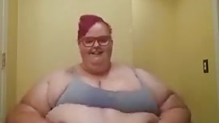 Huge SSBBW Belly Play