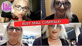 My INFAMOUS first Cumwalk in a VERY busy mall - cum dripping everywhere!