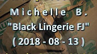 2018 Michelle B. Black Lingerie FJ & facial - just the cumshot version