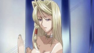 Busty hentai gets electric shocks and dildo robotic fucked