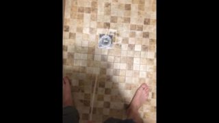 POV cock piss in shower