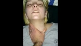 Close up POV fucking slutty blonde