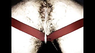 enjoy my hairy creampie - watch me squeeze and fart cum out of my hairy asshole and swallow it