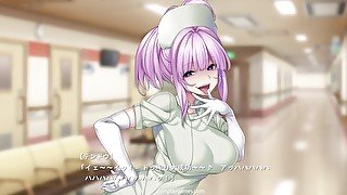 Sperm Squeezing Hospital Ep 2 Part 18 Busty Nurse Self Pleasure with Long Gloves - Cumplay Games