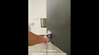 Step Sister Trying Not To Moan Loud In Public Bathroom