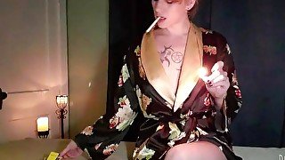 Smoking,Self Massage and Squirting with my BBC dildo.