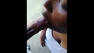 Giving head outside